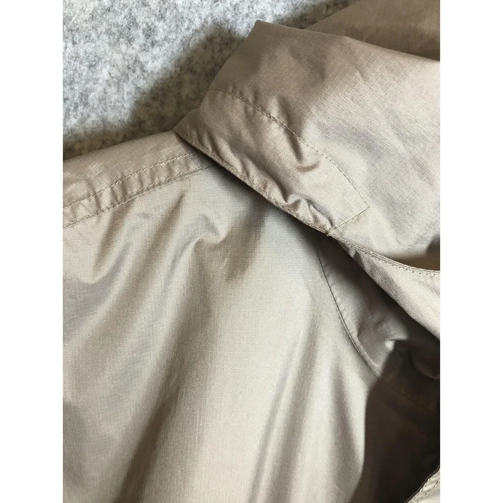 Outback Trading Company Jacket Large Beige Packable Hooded Pak-a-roo Hike Camp